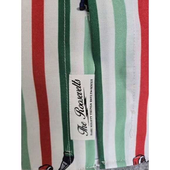 RSVLTS x Bob Ross Happy Holiday Stripes Button Down Oxford Shirt Men's XL - Picture 6 of 8